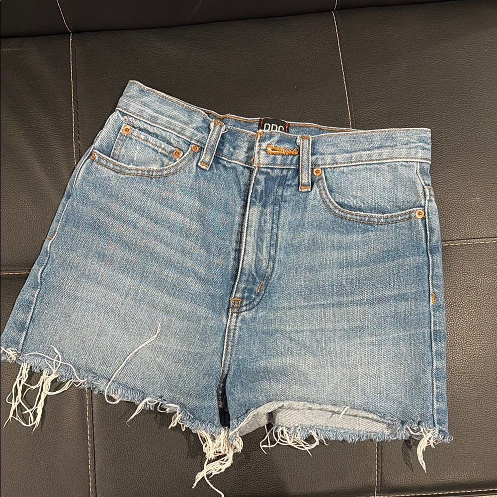 Denim Frayed Hem Women's Shorts